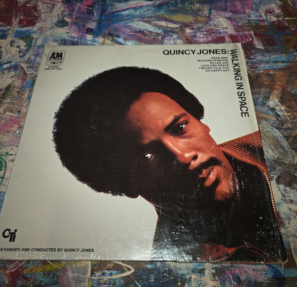 Quincy Jones - Walking in Space Vinyl LP (White Cover, Brown Portrait)